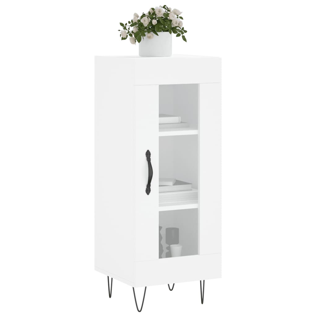 vidaXL Dressoir 34,5x34x90 cm bewerkt hout wit afbeelding