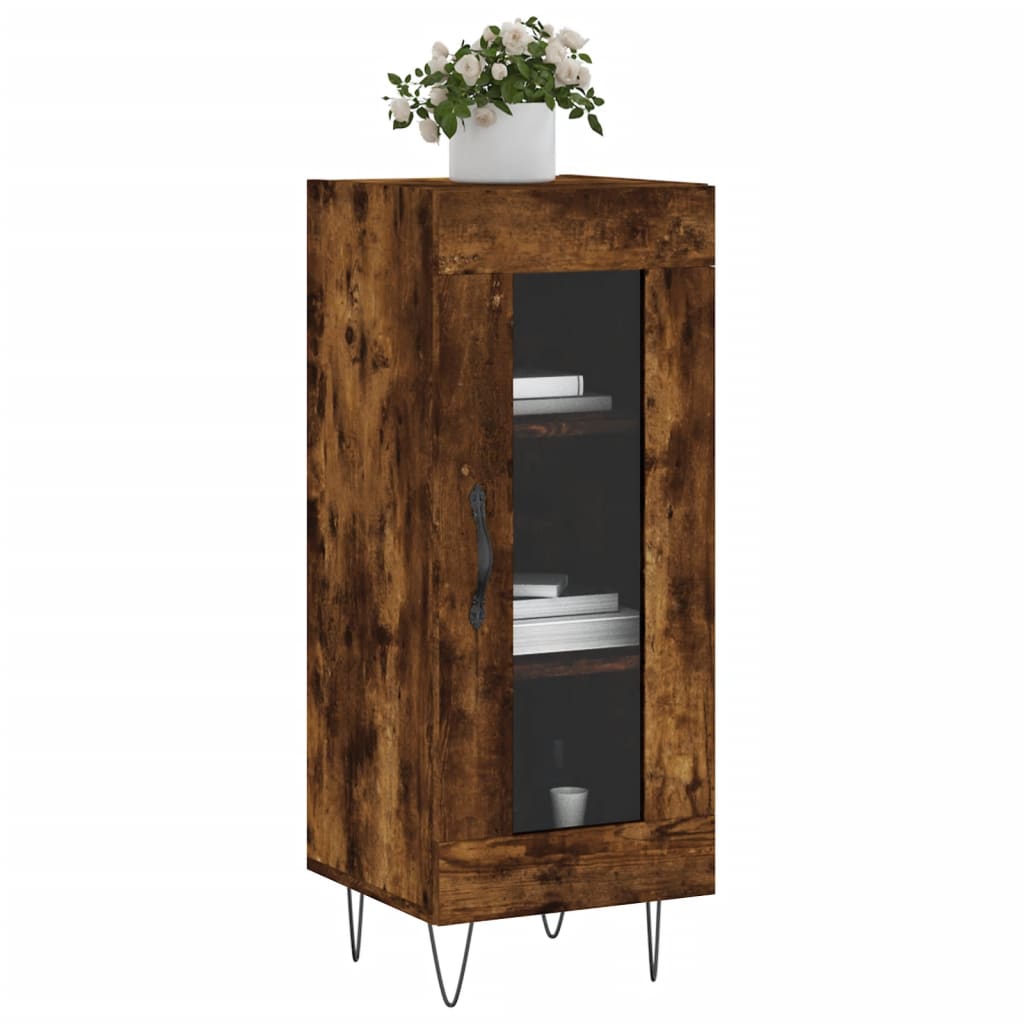 vidaXL Dressoir 34,5x34x90 cm bewerkt hout gerookt eiken afbeelding
