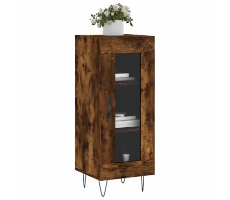 vidaXL Skjenk r&oslash;kt eik 34,5x34x90 cm konstruert tre