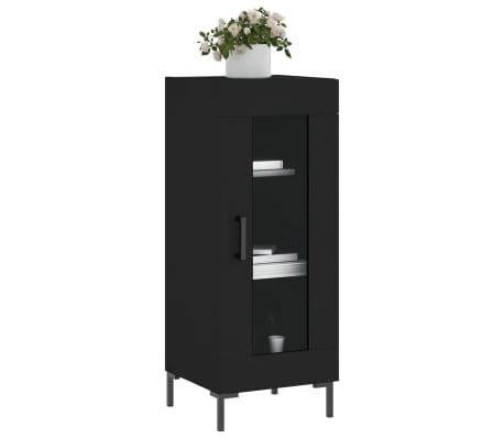 vidaXL Komoda crna 34,5 x 34 x 90 cm od konstruiranog drva