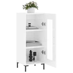 Příborník bílý s vysokým leskem 34,5x34x90 cm kompozitní dřevo - obrázek 4