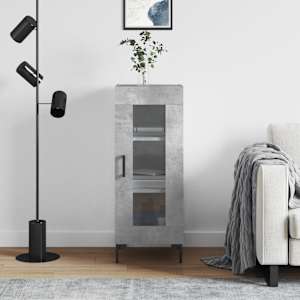 Komoda betonsko siva 34,5x34x90 cm inženirski les