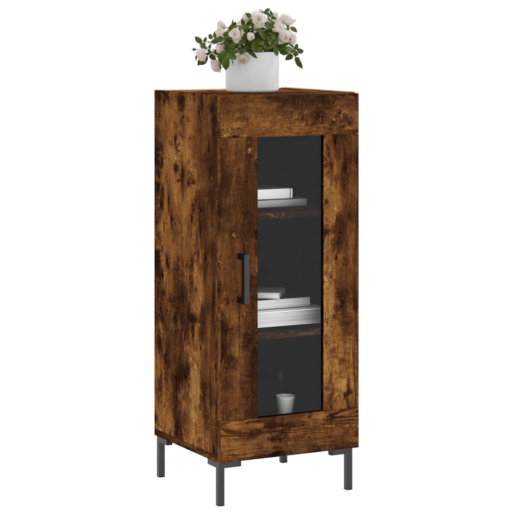 vidaXL Dressoir 34,5x34x90 cm bewerkt hout gerookt eiken afbeelding