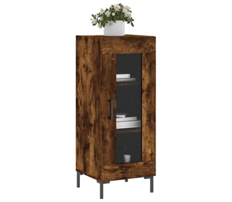 vidaXL Sideboard Smoked Oak 34.5x34x90 cm Engineered Wood