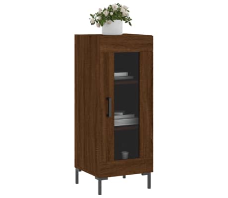 vidaXL Servantă, stejar maro, 34,5x34x90 cm, lemn compozit