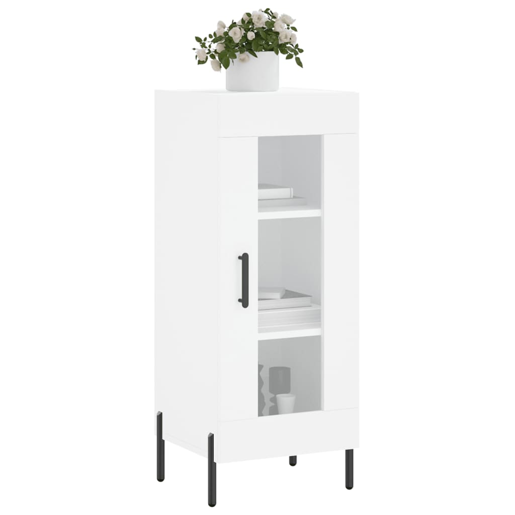 vidaXL Dressoir 34,5x34x90 cm bewerkt hout wit afbeelding