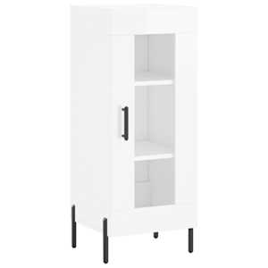 Příborník bílý s vysokým leskem 34,5x34x90 cm kompozitní dřevo - obrázek 2