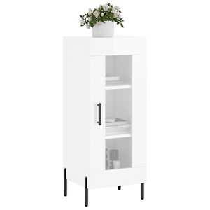 Příborník bílý s vysokým leskem 34,5x34x90 cm kompozitní dřevo - obrázek 3