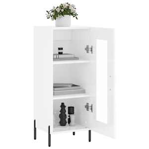 Příborník bílý s vysokým leskem 34,5x34x90 cm kompozitní dřevo - obrázek 4