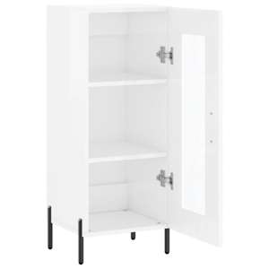 Příborník bílý s vysokým leskem 34,5x34x90 cm kompozitní dřevo - obrázek 6