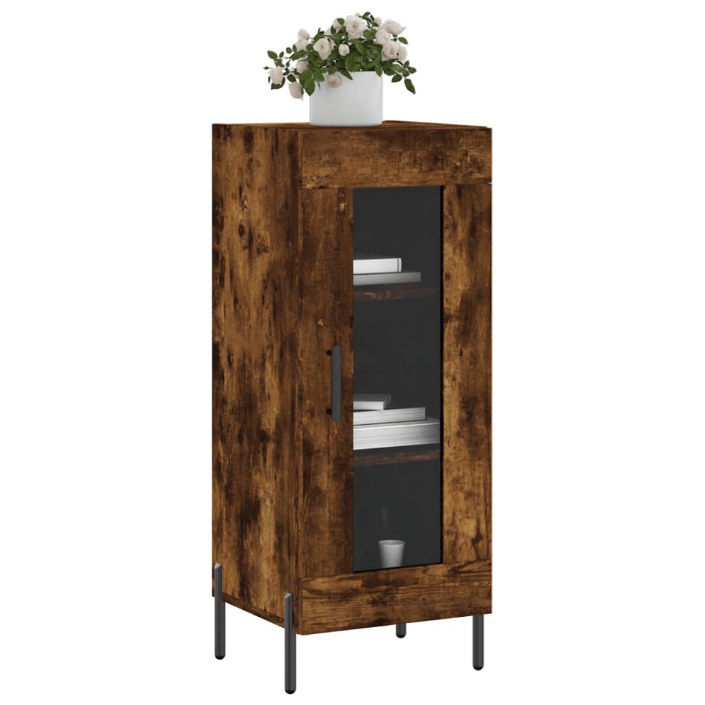 vidaXL Dressoir 34,5x34x90 cm bewerkt hout gerookt eiken afbeelding