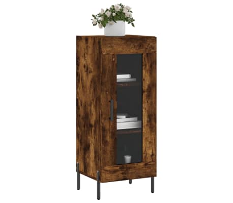 vidaXL Buffet Ch&ecirc;ne fum&eacute; 34,5x34x90 cm Bois d'ing&eacute;nierie