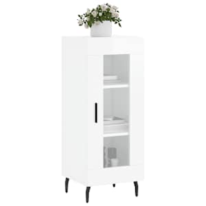 Příborník bílý s vysokým leskem 34,5x34x90 cm kompozitní dřevo - obrázek 3