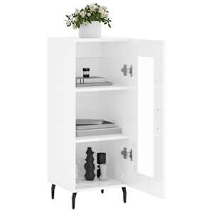 Příborník bílý s vysokým leskem 34,5x34x90 cm kompozitní dřevo - obrázek 4