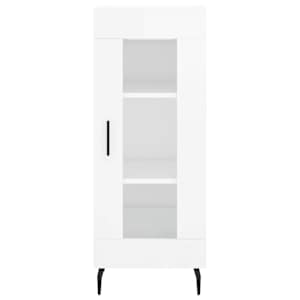 Příborník bílý s vysokým leskem 34,5x34x90 cm kompozitní dřevo - obrázek 5