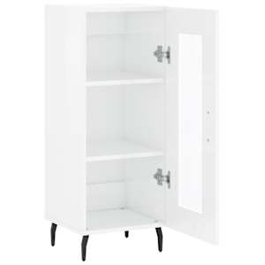 Příborník bílý s vysokým leskem 34,5x34x90 cm kompozitní dřevo - obrázek 6