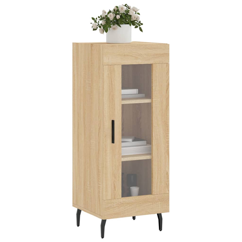 vidaXL Dressoir 34,5x34x90 cm bewerkt hout sonoma eiken afbeelding