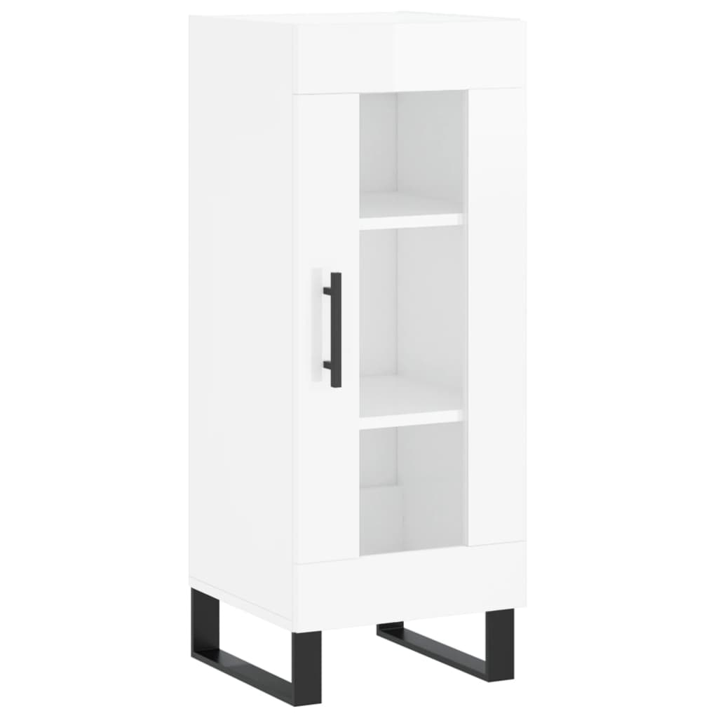 vidaXL Příborník bílý s vysokým leskem 34,5x34x90 cm kompozitní dřevo