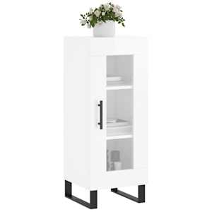 Příborník bílý s vysokým leskem 34,5x34x90 cm kompozitní dřevo - obrázek 3