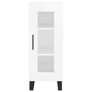 Příborník bílý s vysokým leskem 34,5x34x90 cm kompozitní dřevo - obrázek 5