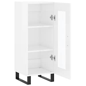 Příborník bílý s vysokým leskem 34,5x34x90 cm kompozitní dřevo - obrázek 6