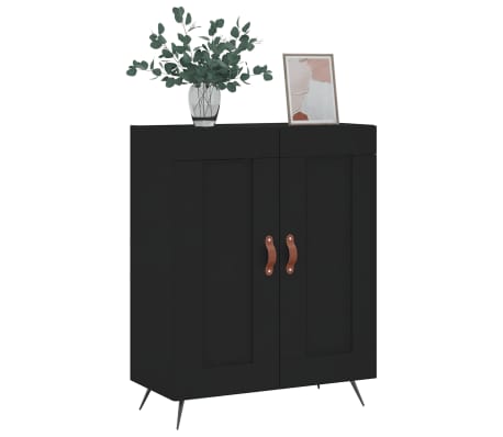 vidaXL Credenza Nera 69,5x34x90 cm in Legno Multistrato
