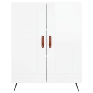 Příborník bílý s vysokým leskem 69,5x34x90 cm kompozitní dřevo - obrázek 5