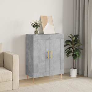 Komoda betonsko siva 69,5x34x90 cm inženirski les