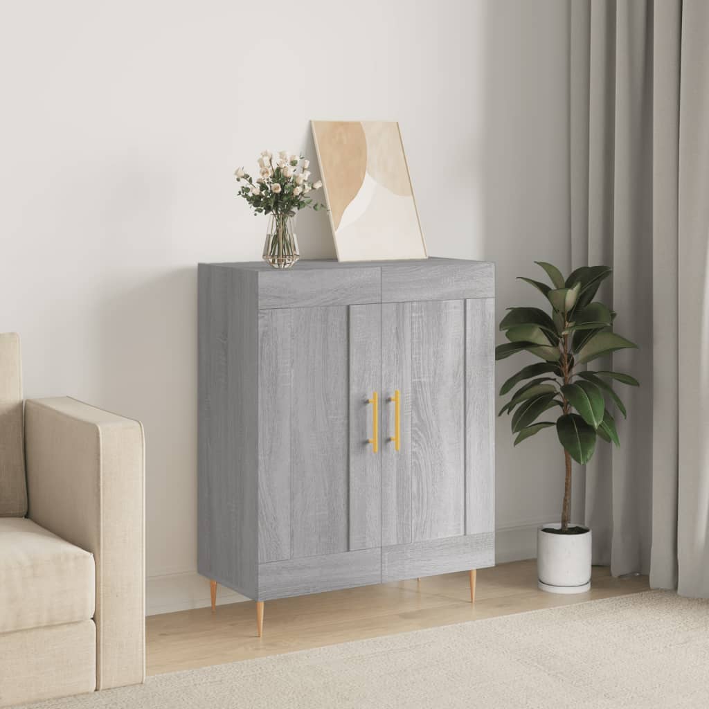 vidaXL Servantă, gri sonoma, 69,5x34x90 cm, lemn compozit