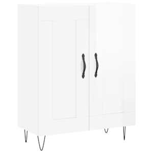 Příborník bílý s vysokým leskem 69,5x34x90 cm kompozitní dřevo - obrázek 2