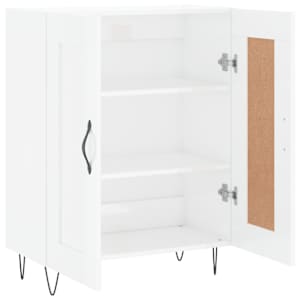 Příborník bílý s vysokým leskem 69,5x34x90 cm kompozitní dřevo - obrázek 6