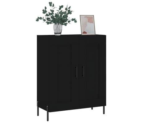 vidaXL Sideboard Schwarz 69,5x34x90 cm Holzwerkstoff