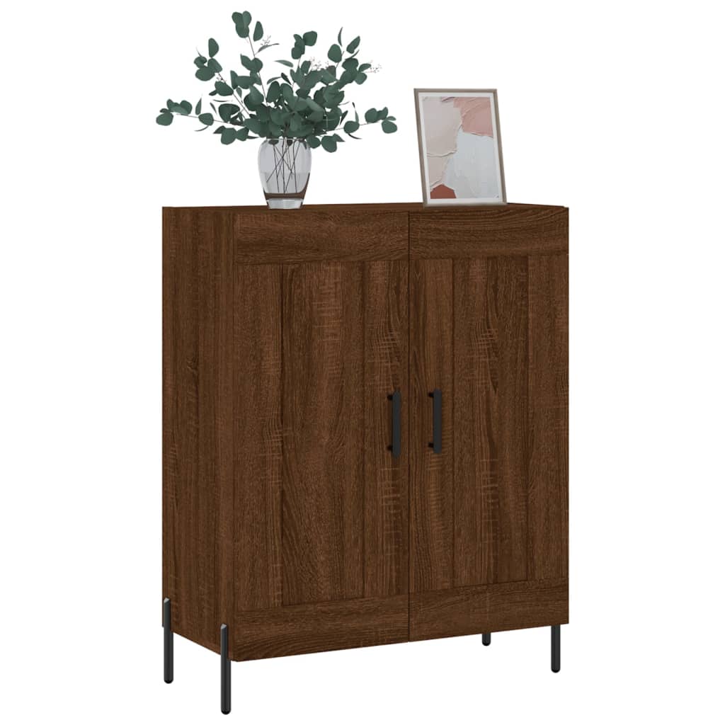 vidaXL Dressoir 69,5x34x90 cm bewerkt hout bruin eikenkleur afbeelding