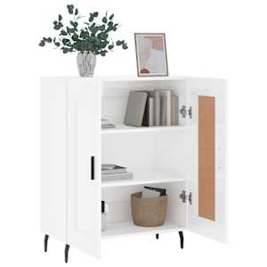 Příborník bílý s vysokým leskem 69,5x34x90 cm kompozitní dřevo - obrázek 4