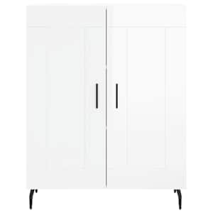 Příborník bílý s vysokým leskem 69,5x34x90 cm kompozitní dřevo - obrázek 5