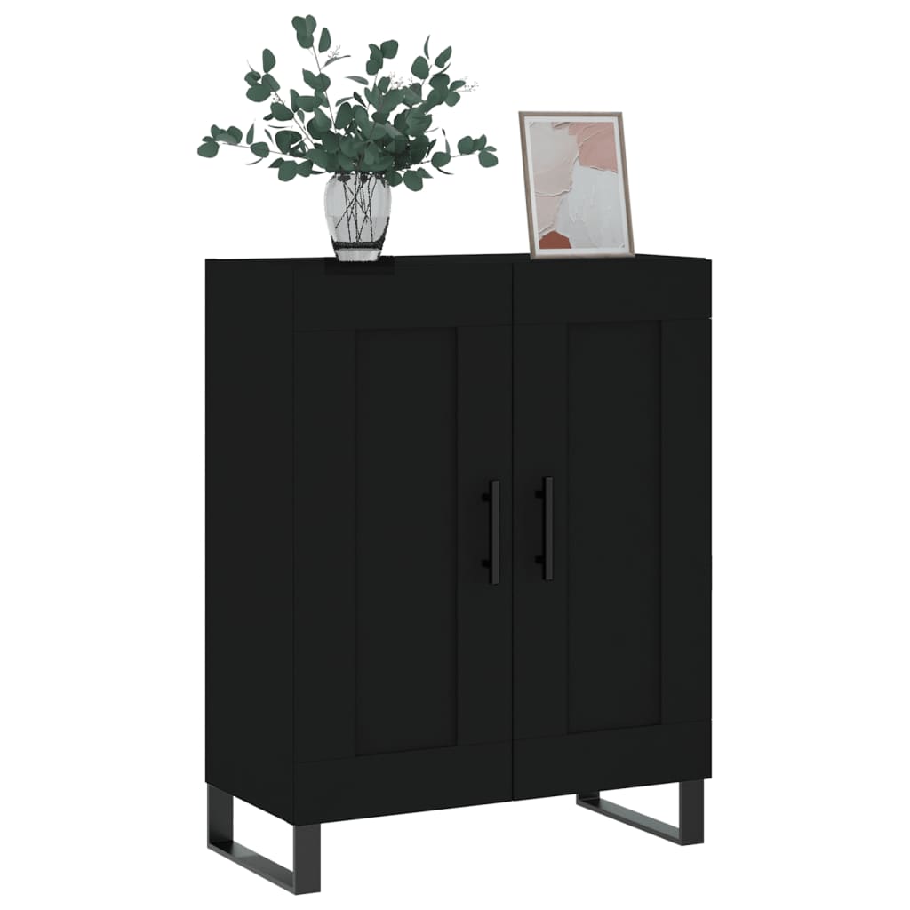 vidaXL Buffet noir 69,5x34x90 cm bois d'ingénierie