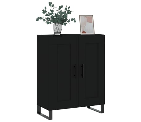 vidaXL Buffet noir 69,5x34x90 cm bois d'ingénierie