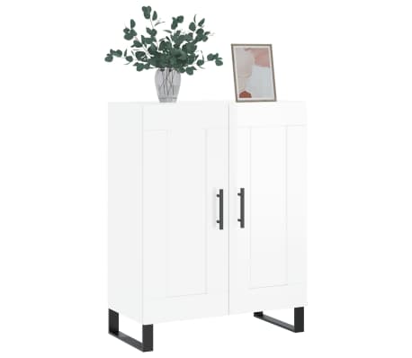 vidaXL Servantă, alb extralucios, 69,5x34x90 cm, lemn compozit