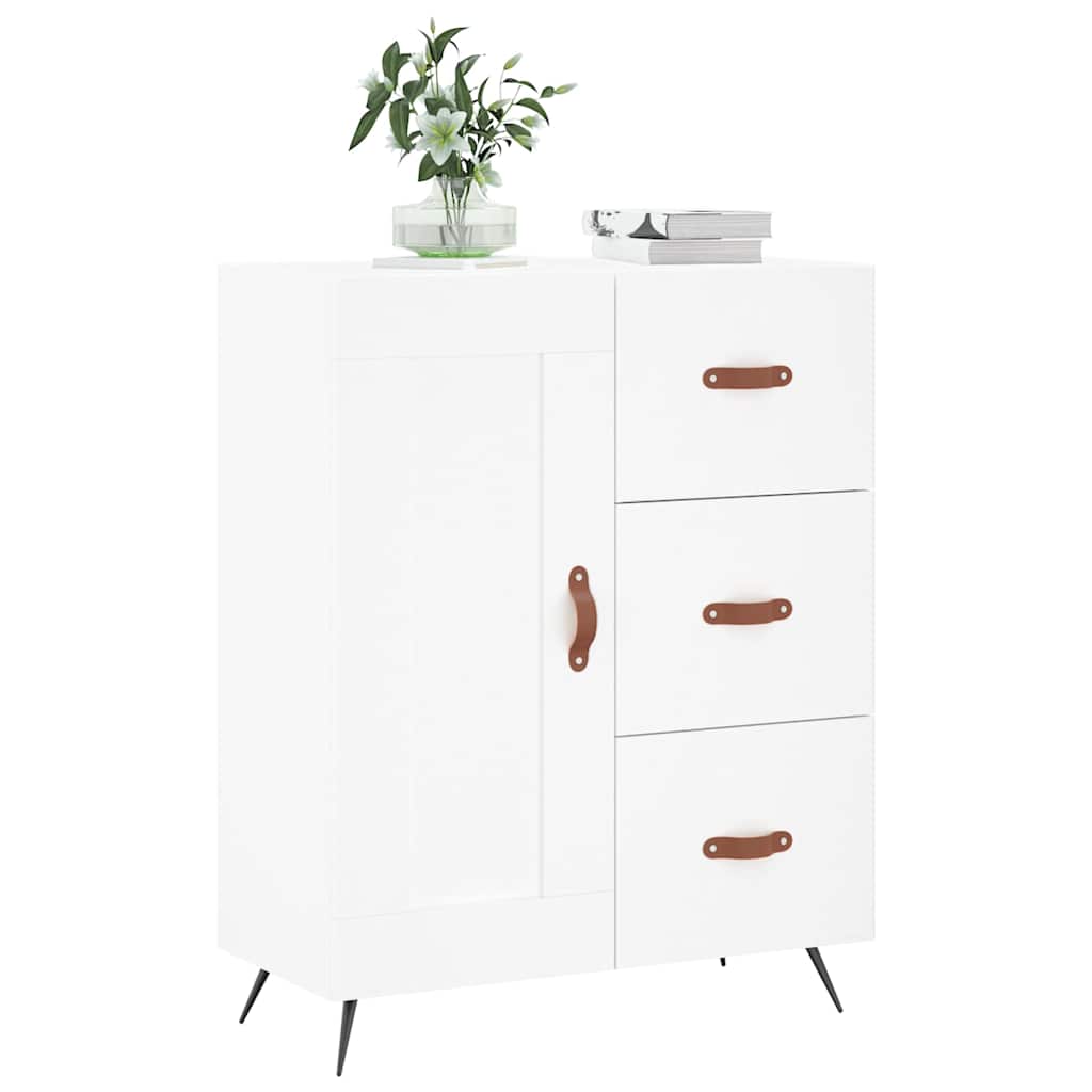 vidaXL Dressoir 69,5x34x90 cm bewerkt hout wit afbeelding