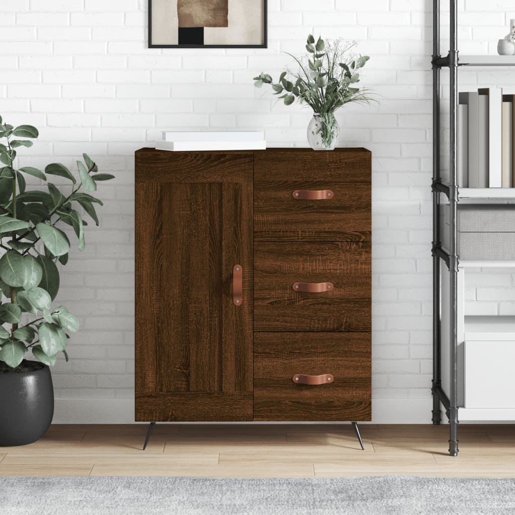 Sideboard Braun Eichen-Optik 69,5x34x90 cm Holzwerkstoff