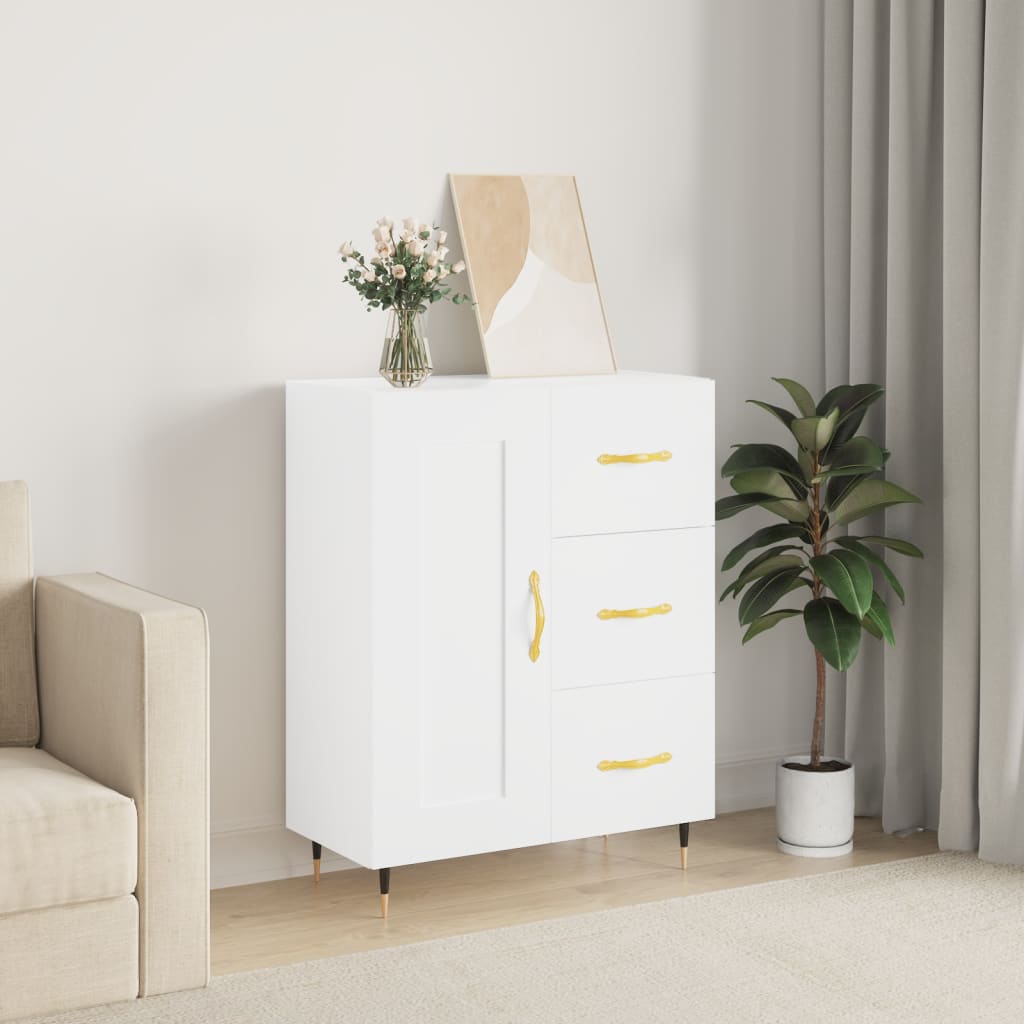 vidaXL Buffet blanc 69,5x34x90 cm bois d'ingénierie