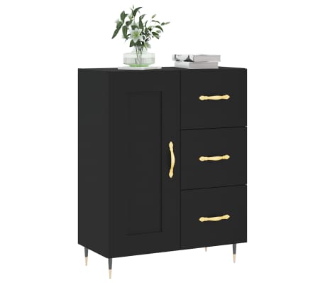 vidaXL Sideboard Black 69.5x34x90 cm Engineered Wood