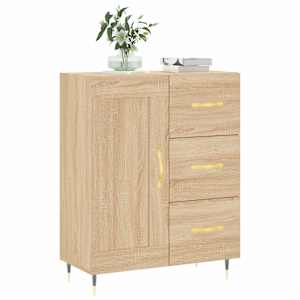 vidaXL Skjenk sonoma eik 69,5x34x90 cm konstruert tre