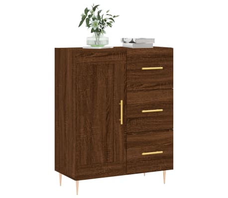 vidaXL Sideboard Brown Oak 69.5x34x90 cm Engineered Wood