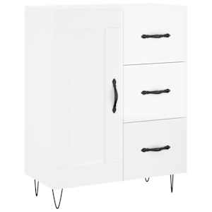 Příborník bílý s vysokým leskem 69,5x34x90 cm kompozitní dřevo - obrázek 2