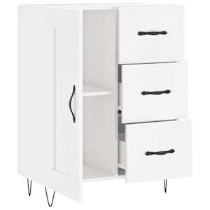 Příborník bílý s vysokým leskem 69,5x34x90 cm kompozitní dřevo - obrázek 6