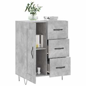 Příborník betonově šedý 69,5 x 34 x 90 cm kompozitní dřevo - obrázek 4