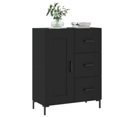 vidaXL Servantă, negru, 69,5x34x90 cm, lemn compozit