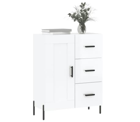 vidaXL Servantă, alb extralucios, 69,5x34x90 cm, lemn compozit