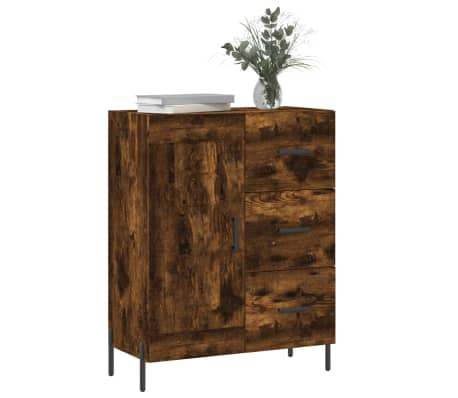 vidaXL Sideboard Smoked Oak 69.5x34x90 cm Engineered Wood